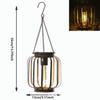 Solar Wrought Iron Lantern Light: Retro Mesh Pendant for Outdoor Garden, Courtyard, and Balcony Ambiance.
