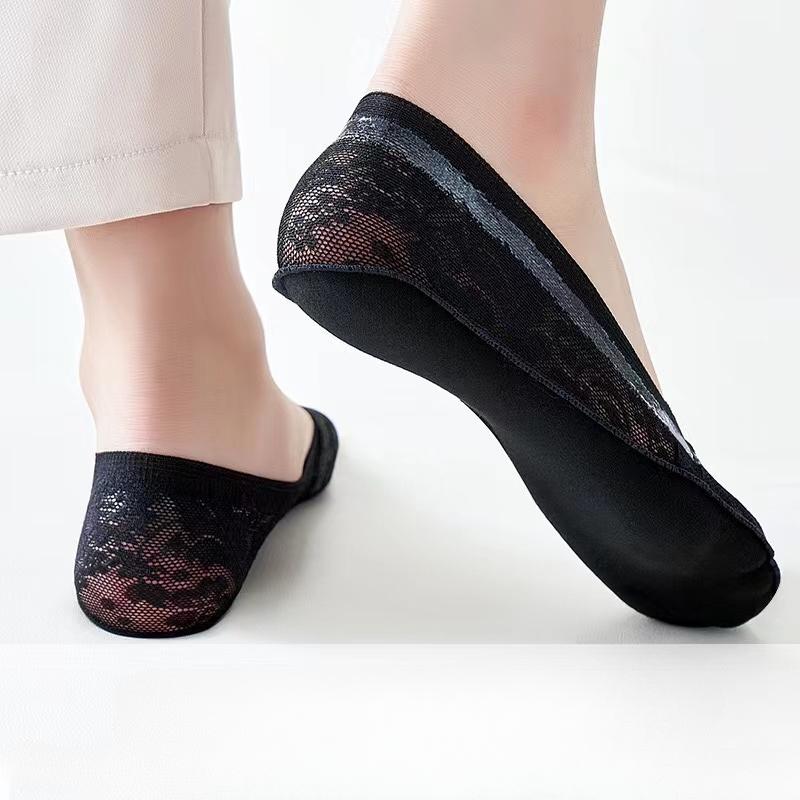 Fashion Women Girls Summer Socks Style Lace Flower Short Sock Antiskid Invisible Ankle Socks New