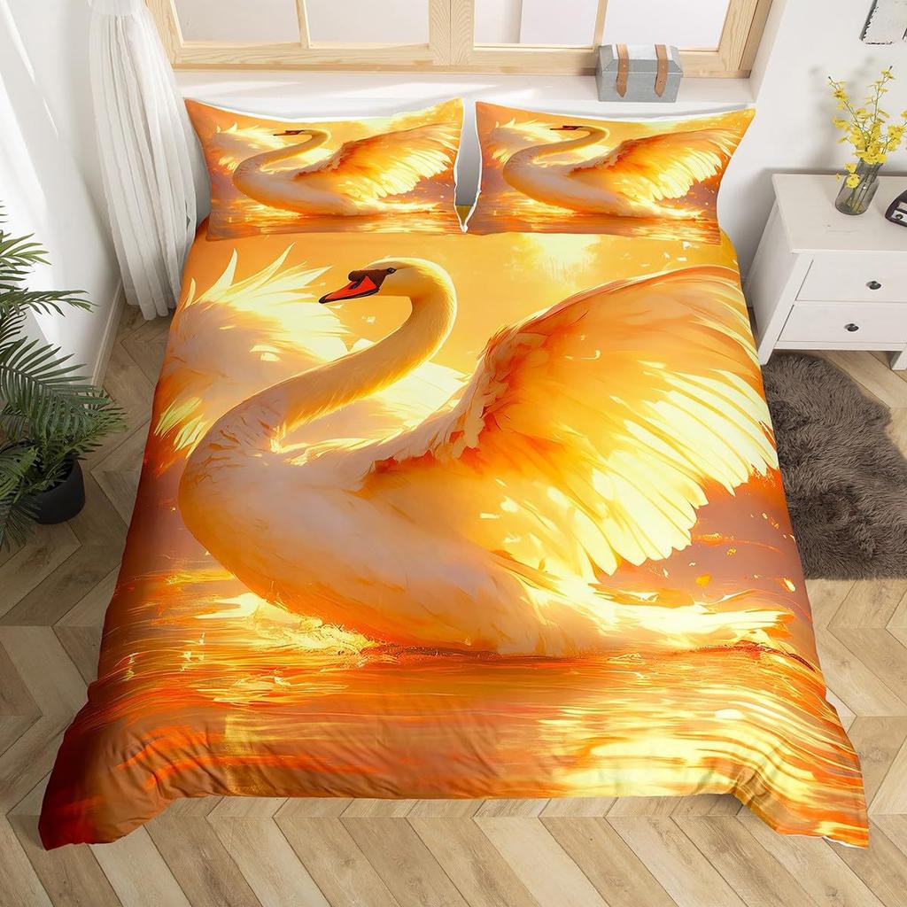 Swan Down Quilt Cover Cherry Blossom Quilt Cover Bedding Set Sweet Girl Romantic Three-Piece Set