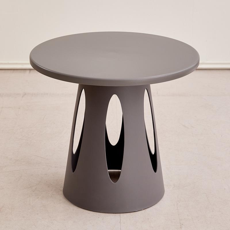 Colorful Hollow Side Table, Modern Minimalist Round End Table, Multifunctional Living Room Accent Furniture for Home Decor