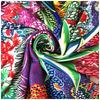 POBING Silk Scarf Women Large Shawls Plant Garden Stoles Square Bandana Luxury Kerchief Hijabs Scarf Female Foulards 130CM