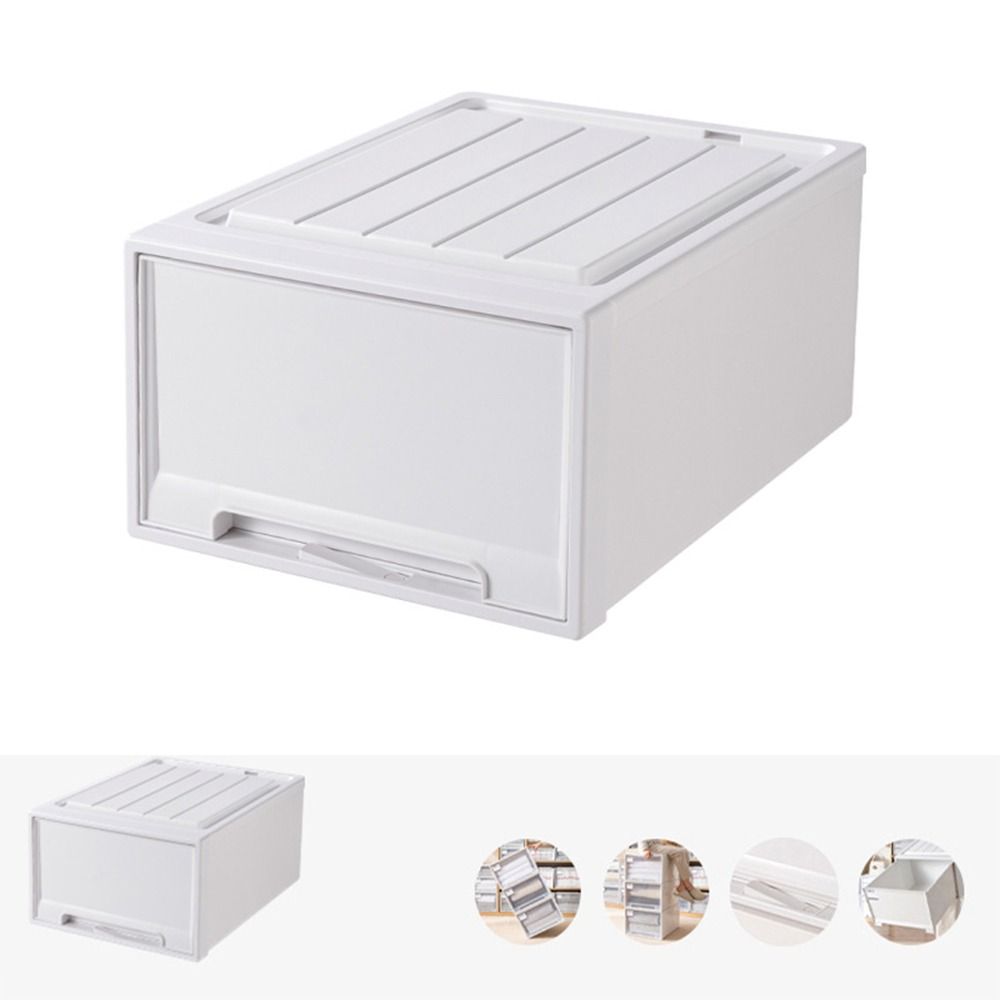 Multi-Compartment Wardrobe Storage Box Plastic Bedside Storage Containers Organizer Box  Household