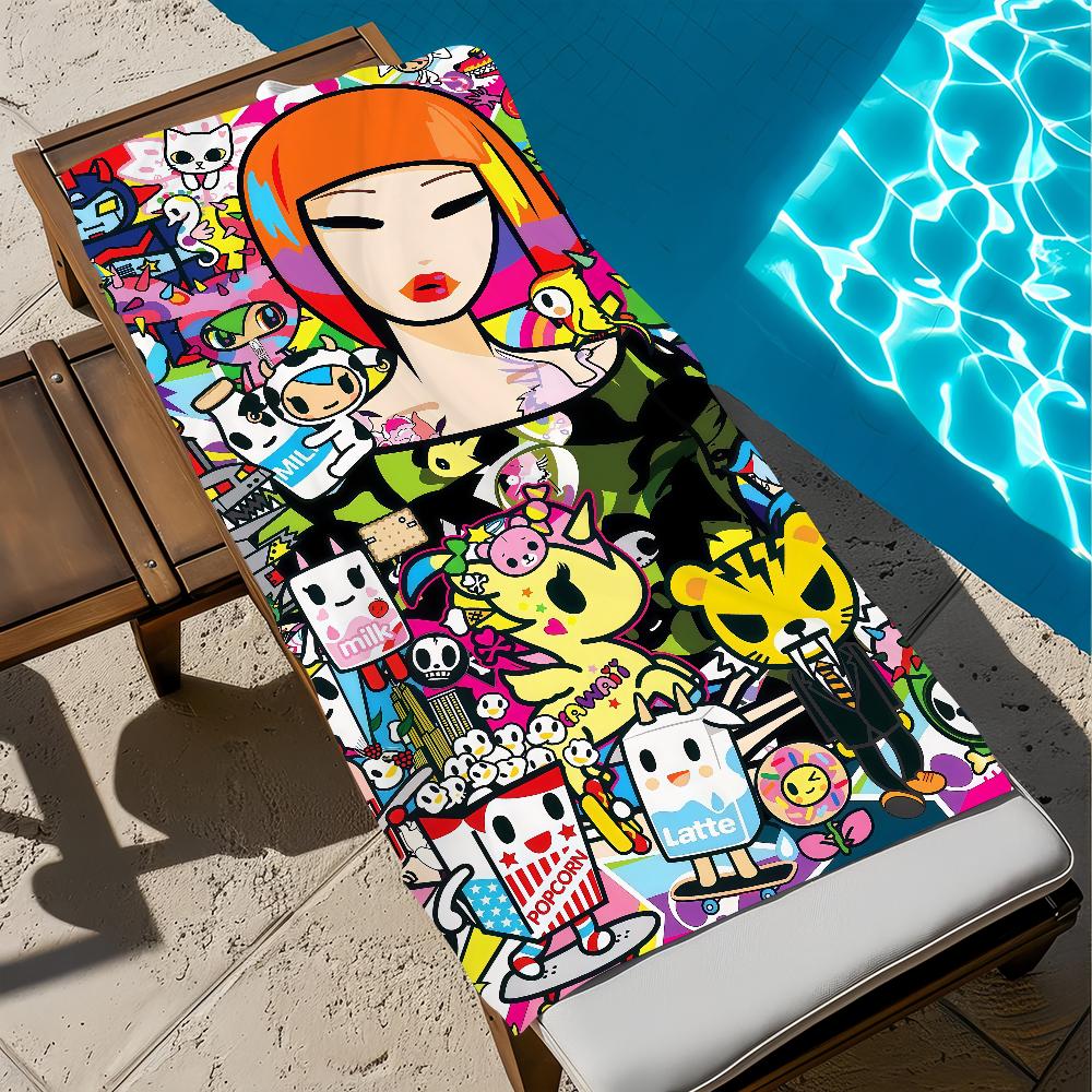 

cool cartoon kawaii funny art T-Tokidoki Towel soft Beach Towels Trip swim Pool bathing Towel Gym Spa home Decor Gift Holiday W40*H60(CM)