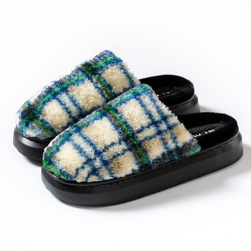 New Cotton Slippers Autumn and Winter Warm Shoes Indoor Home Couple Non-slip Plush Cotton Shoes