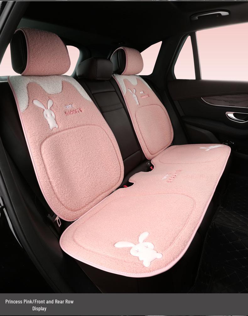 Universal Plush Winter Car Seat Cushion - Thick, Warm, Goddess Style for Five-Seaters