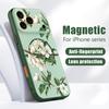 Rosa Cartoon Blumen Hülle Für iPhone 17 Pro Max iPhone 16 Pro Max 15 14 13 Magnetisch Für Magsafe Hybrid TPU+PC Matte Abdeckung