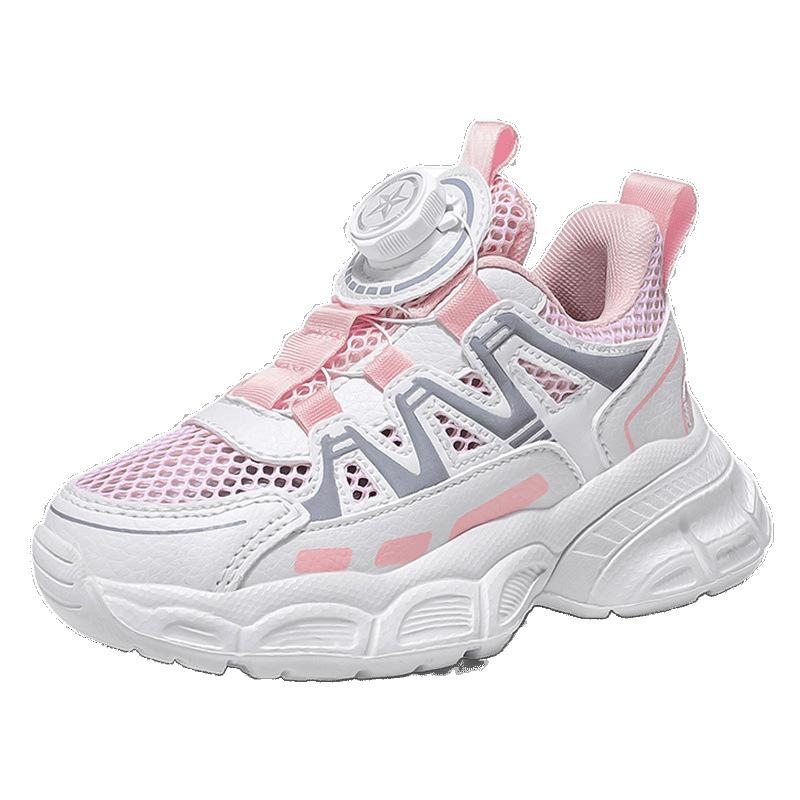 Classmate Girls Net Shoes Summer 2025 New Children's Sports Dad Shoes Middle Older Children and Girls Mesh Breathable Running