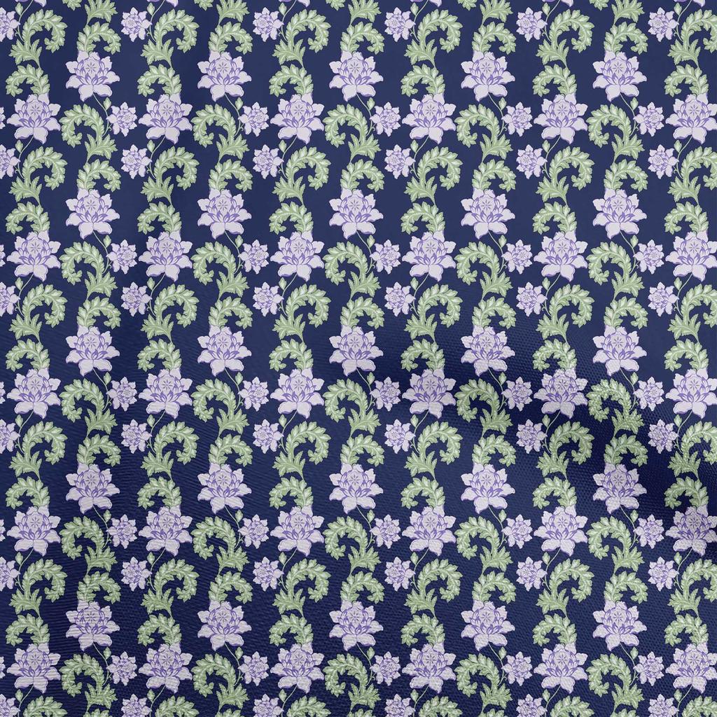 oneOone Bavlna Flex Modrá Fabric Květiny Šití Řemeslné Projekty Fabric Prints By Yard 40 Inch