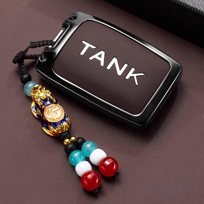 Zinc Alloy Car Key Case Fob For Great Wall Gwm Wey Tank 300 500 Tank300 Tank500 Keychain Cover Shell Accessories