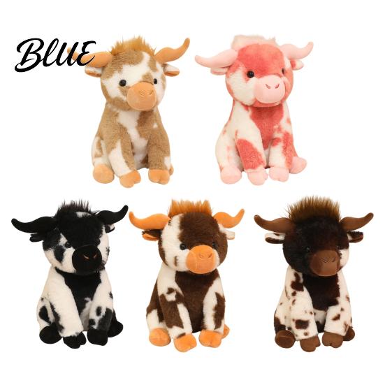 Soft Nursery Room Decoration Highland Cow Stuffed Animal Toy Plush Scottish Cattle Doll Doll Cute Farm Present for Adults Kids Boys Girls