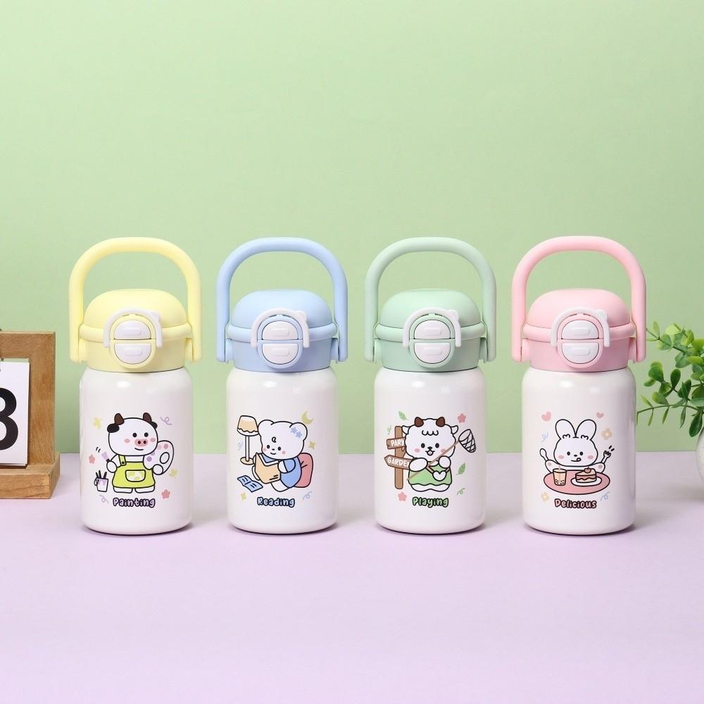 Cute Cartoon Insulated Cup 400ml Baby Water Bottle New Vacuum Cup for Office Workers