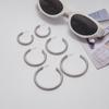 Yori Smooth C-ring Hollow Earrings Women Stainless Steel Fashion Versatile Charm Daily Jewelry Bijoux Waterproof