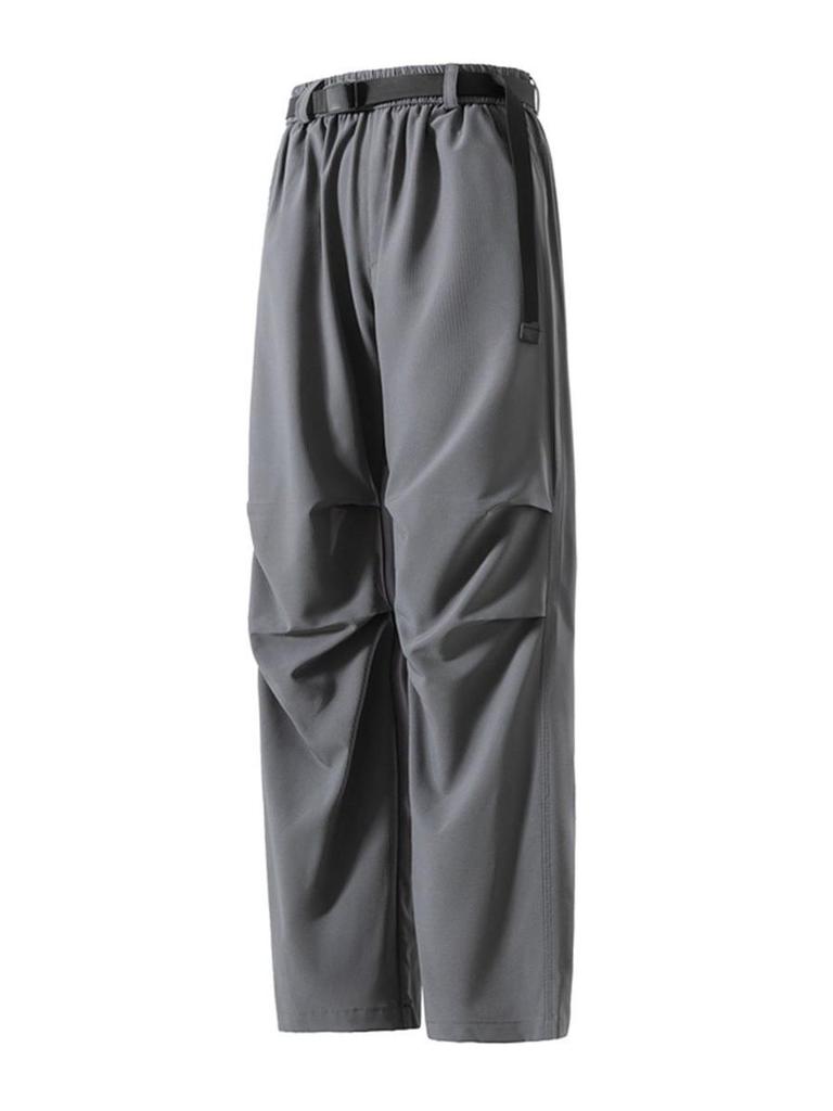 Hot Selling Ice Silk Grid Fabric Quick-Dry Outdoor Casual Loose Pants for Spring/Summer