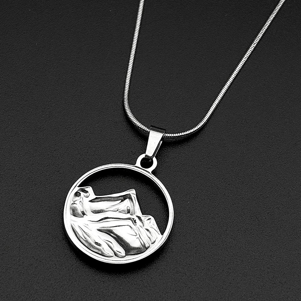 Snowy Mountain Peak Necklace For Women Men Top Hill Gold Color Chokers Hiking Outdoor Travel Stainless Steel Jewelry Gifts
