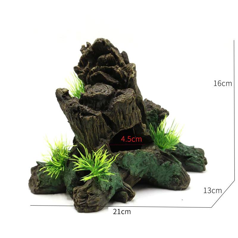 

Украшения для аквариума смола ландшафт дупло дерева пещера орнамент рыба креветка рептилия укрытие для пряток украшения для аквариума