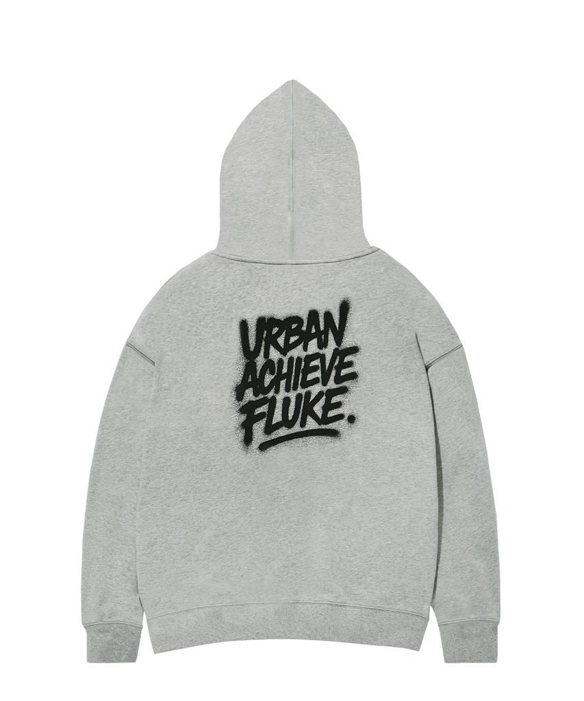Fluke Achieve Graffiti Oversized Zip-Up Hoodie Grey Fzt1034-Z