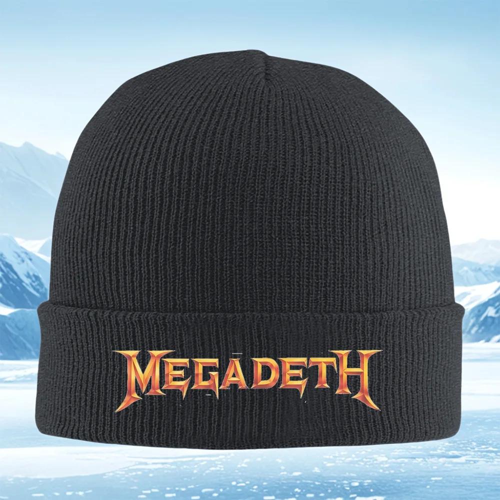 Golden Metal Band Design Knitted Hat Unisex Women Unisex Beanie Pullover Cap Winter Thermal Warm Christmas Outdoor Cycling Hiking S