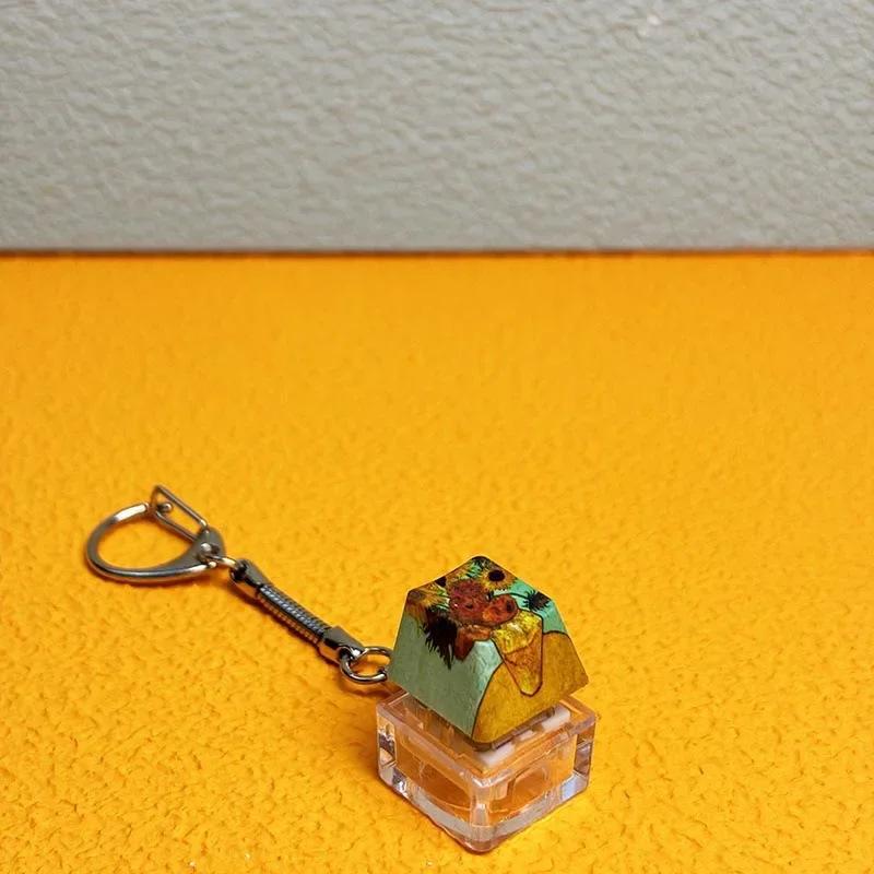 Lustiger Mechanischer Tastatur Schlüsselanhänger Kreativer Tastatur Fidget Stressabbau Schlüsselanhänger Dekompression Spielzeug Schlüsselhalter Geschenke