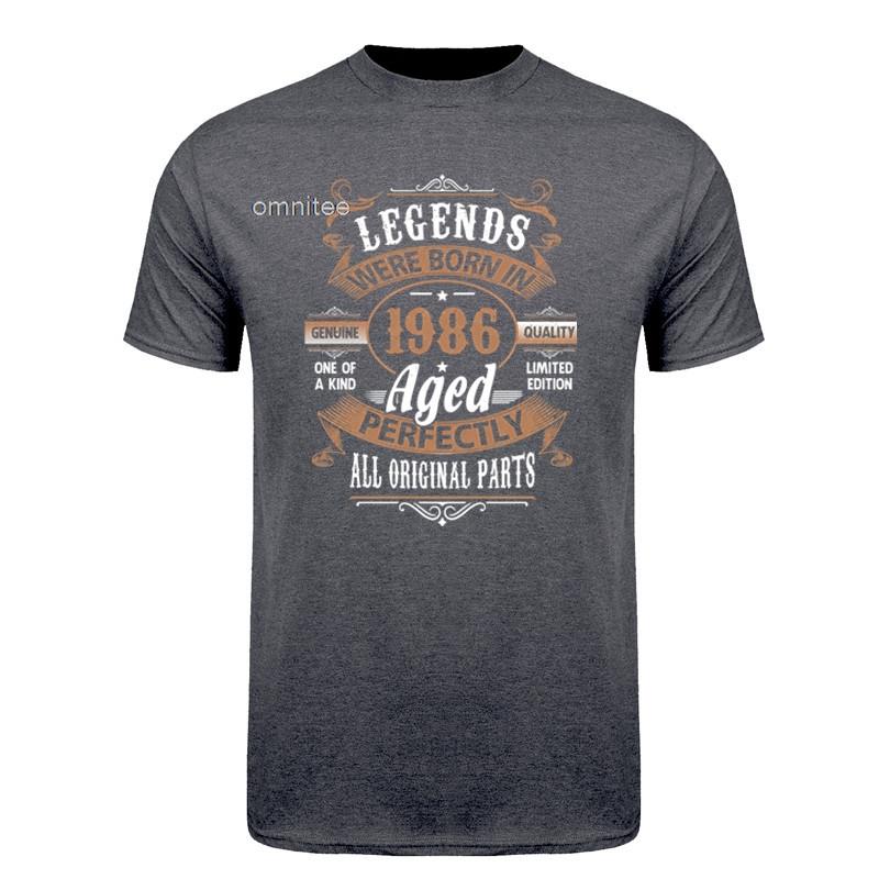 40 Years Old Vintage Born In 1986 T Shirt Unisex Streetwear Tee Funny Birthday Gift Shirt Short Sleeve Unisex Loose Clothing HJ011