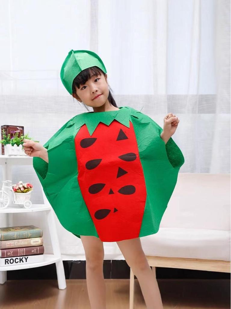 Fruit & Vegetable Halloween Stage Costume for Kids & Parent-Child Performances