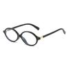 Ins Sweet Cool Eyewear Trend Korean Brand Reading Computer Anti Blue Light Eyeglasses Y2K Retro Oval Frame Glasses Women Female