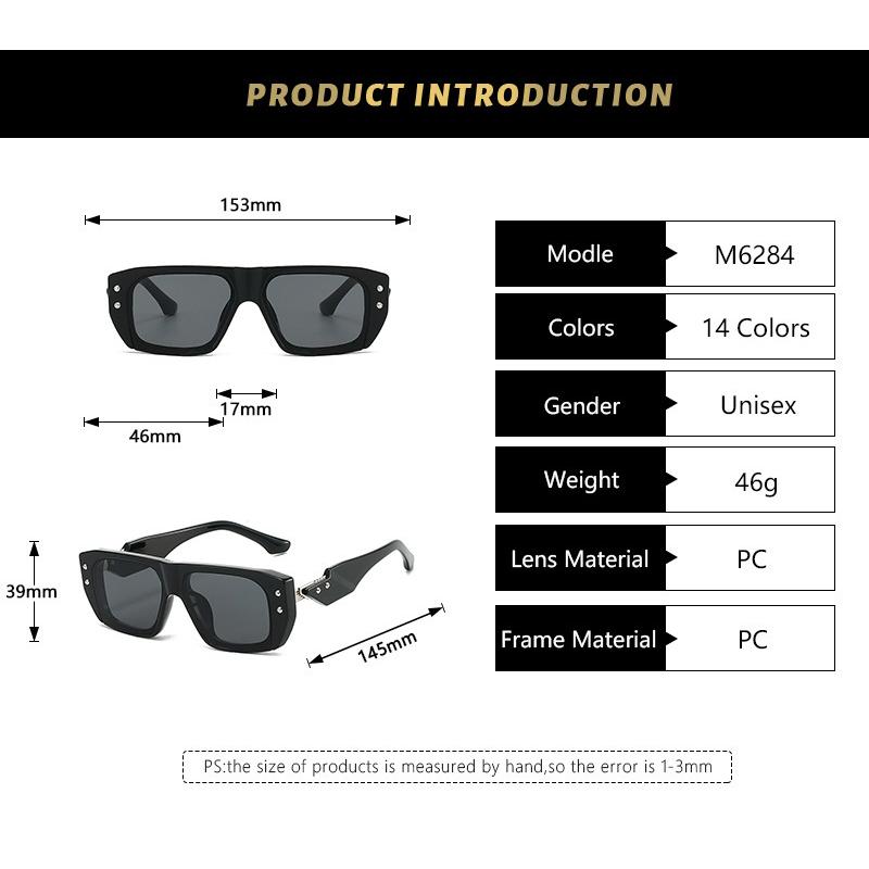 Steampunk Square Polarized Sunglasses Men Woman Luxury Brand Punk Driving Sun Glasses Fashion Eyewear for Male Shades