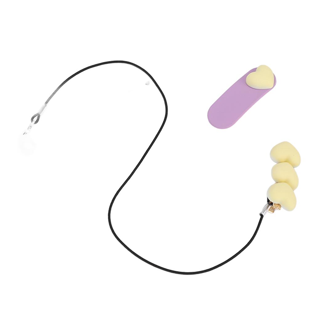 Hearing Aid Clip Light Yellow 3 Hearts Elderly Children"s Single Ear Hearing Aid Anti Lost Rope