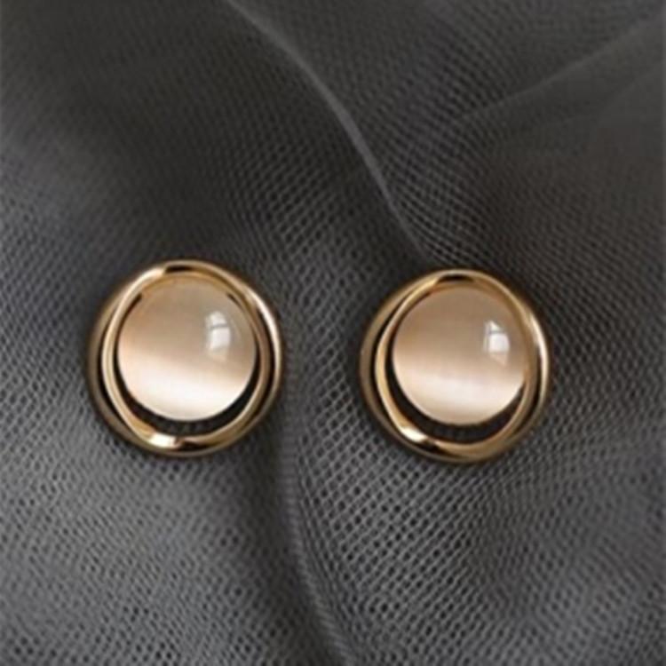 Premium opal earrings cold style simple and versatile retro temperament stud earrings