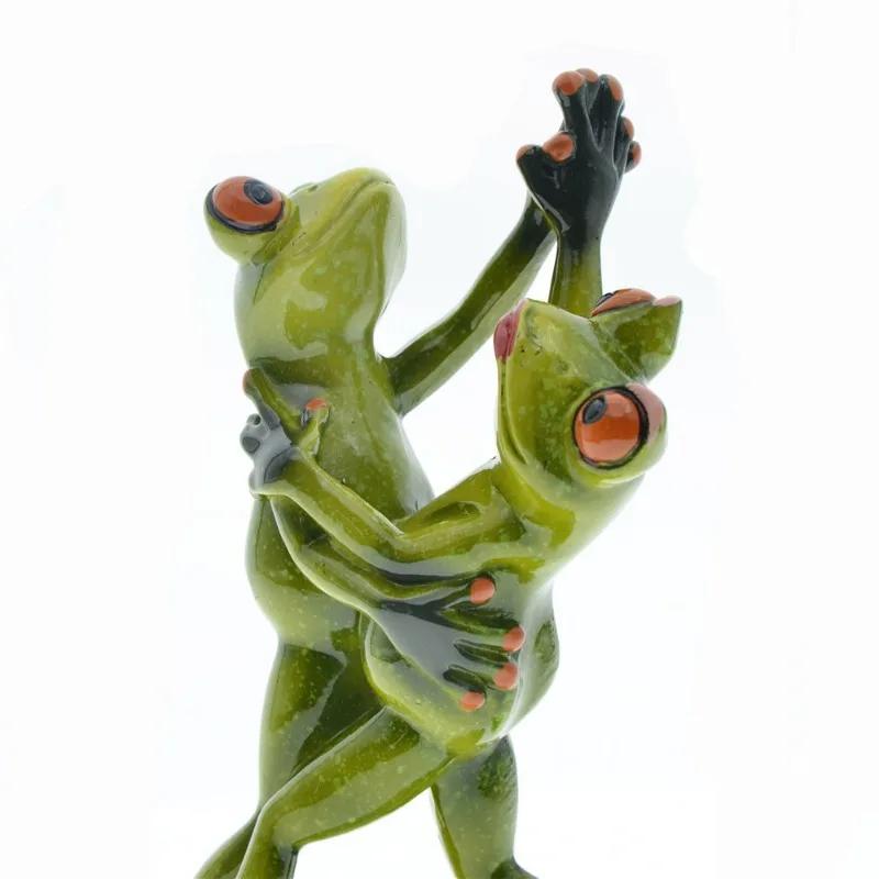 Nordic Garden Potted Bonsai Home Decoration Captain Play Billiards Play Pool Frog Dance Baby Resin Crafts Sculpture Modern Art