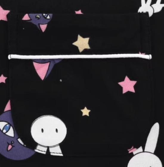 Dom Teporna Sailor Moon Magical Character Short Open Top and Bottom Summer Pink Pajamas, Design, 100% Cotton, Sleeve, Collar, Loungewear, Souvenir,