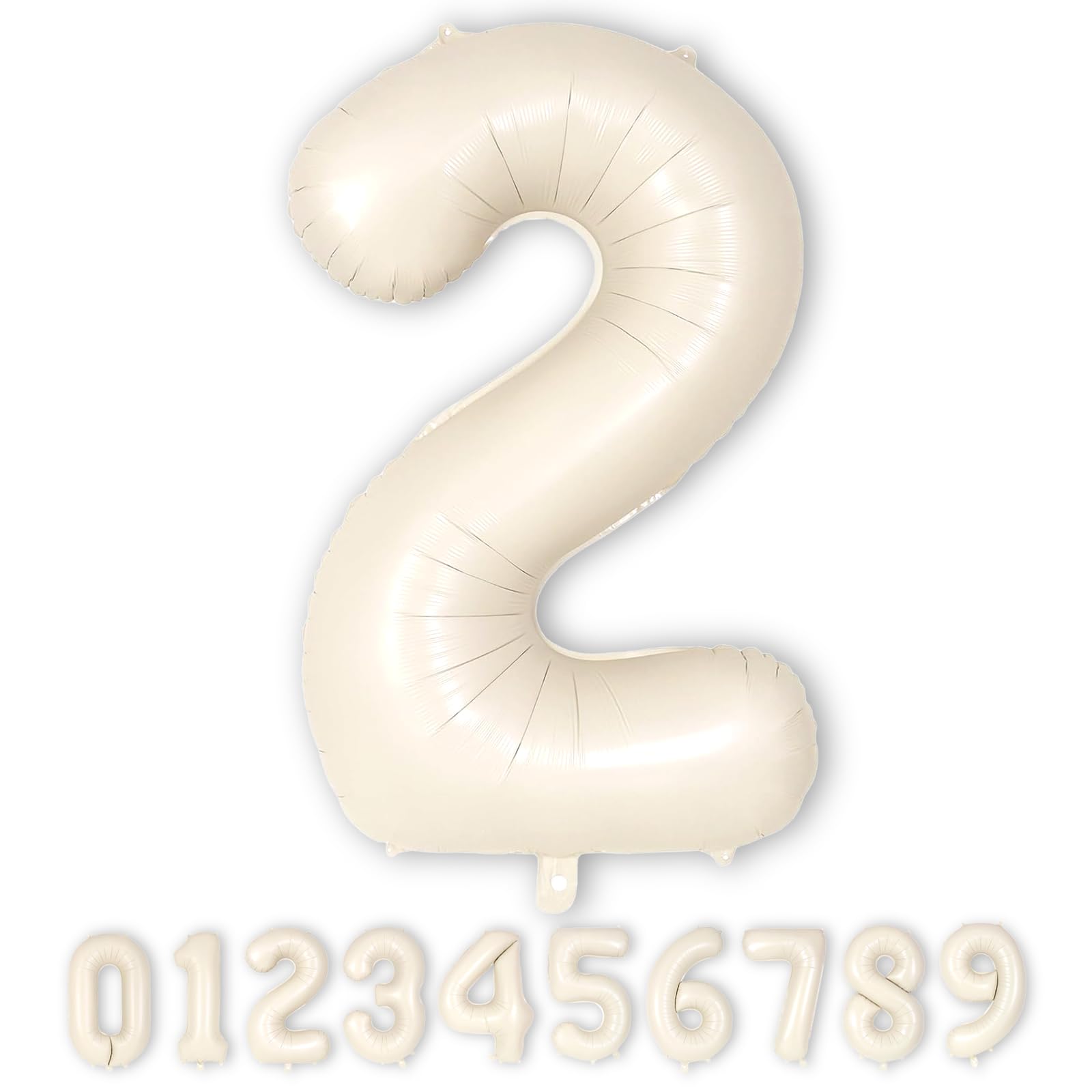 

Ptyceler 40-inch Cream White Number Balloon 90cm Large Birthday Party Celebration Decoration