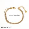 Stainless Steel Bracelet with Three-layer Chain Inlaid with Zircon, Charming and Versatile, High-end Titanium Steel Bracelet