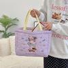 49243 Cute Quilted Puppy Embroidered Korean Handbag and Lunch Bag for Women