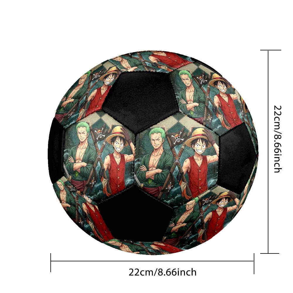 1pc One Piece Football Soccer Ball Size 5 Indoor Soccer Ball Fashion Colorful  Backyard Game -Great For Sports Fans Gift HE65