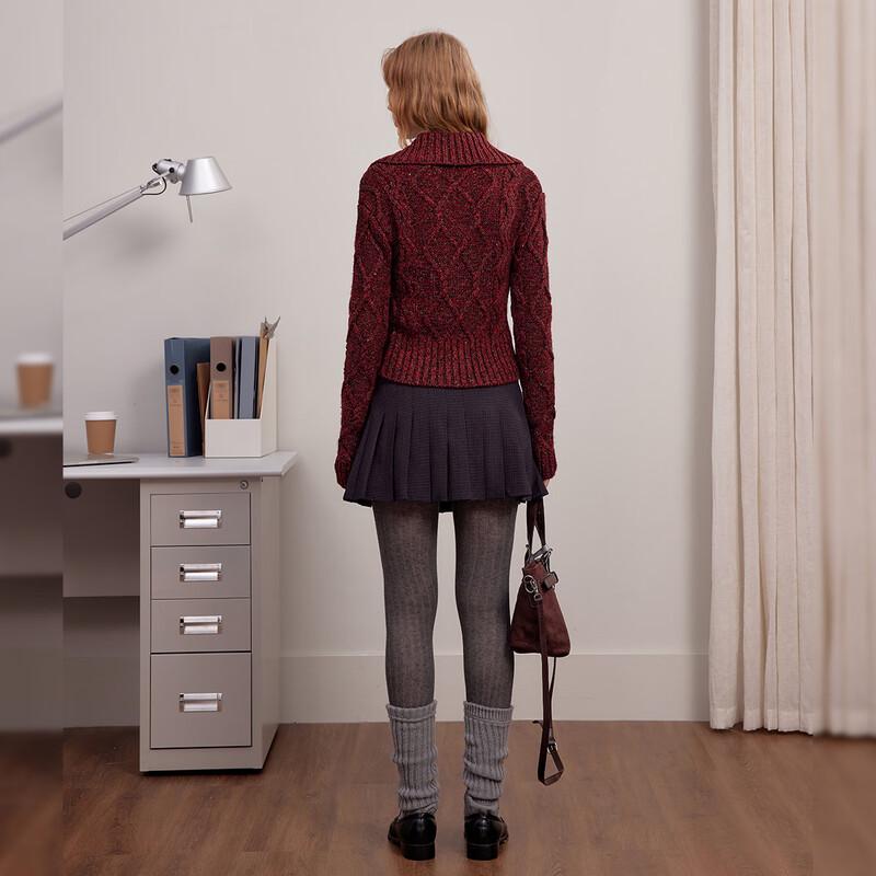 UNIFREE Women's Retro Cable Knit Cardigan