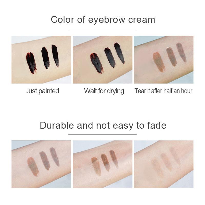 Tinta per sopracciglia Tear and Pull Gel per sopracciglia Crema per sopracciglia Donna Tinta per sopracciglia Waterproof a lunga durata senza sbiadire Sopracciglia Principianti pigri