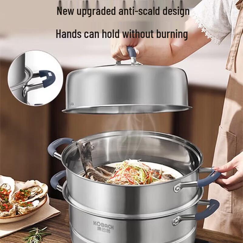 KOBACH 28cm 3-Ply 304 Stainless Steel Multi-Function Steamer Pot