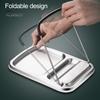 Rust-proof Foldable Shelf Stainless Steel Pot Lid Rack Space-Saving Corrosion-Resistant Easy To Clean Multifunctional Spatula Holder Spoon Stand