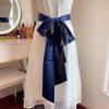 9.5x250cm Solid Satin Silk Scarf Neckerchief Long Wide Neck Scarves Hair Band Bag Ribbon Multi-Use Fashion Accessory Waist Belt