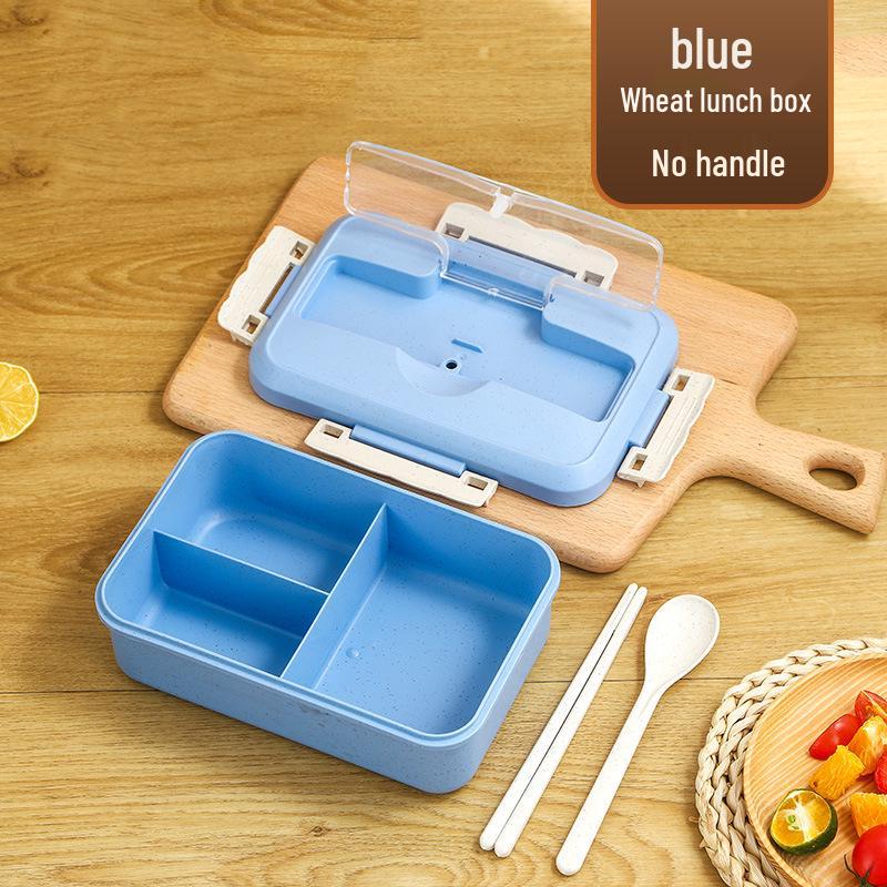 Lancheira Bento Isolada de Palha de Trigo 1500ML - Recipiente Quadrado para Micro-ondas