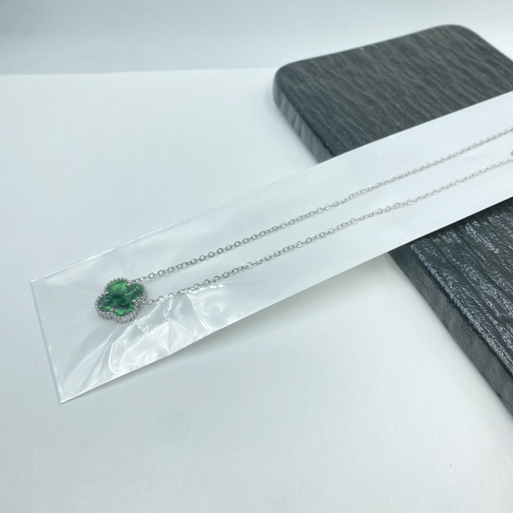 15MM Titanstahl Vierblättriges Kleeblatt Halskette 18k Nicht verblassende Damenhalskette