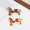 1/2Pcs Vintage Running Horse Brooch Sweater Cardigan Coat Business Suit Animal Lapel Pin Men Women Fashion Jewelry Clothing Accessories