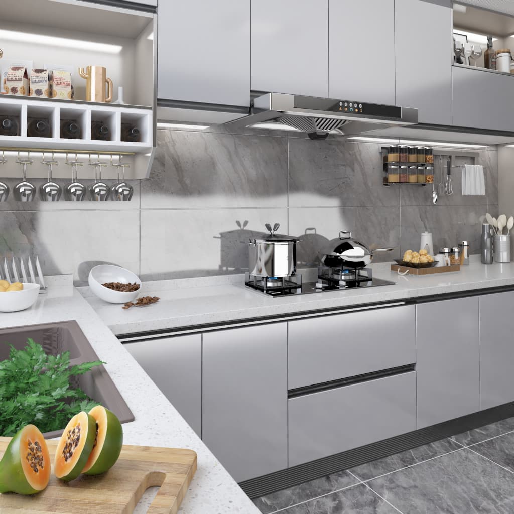 Selbstklebende Möbelfolie Hochglanz Silber 500 x 90 cm PVC