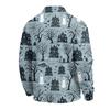 Men's Halloween Long Sleeve Button Up Shirt for Party and Casual Wear