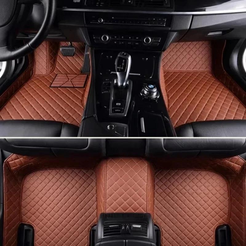 Car Floor Mats With  Leather Suitable For BWM 2Series 3Series 5Series X2 X3 X5 IX3 Car Interior Floor Mat Accessories