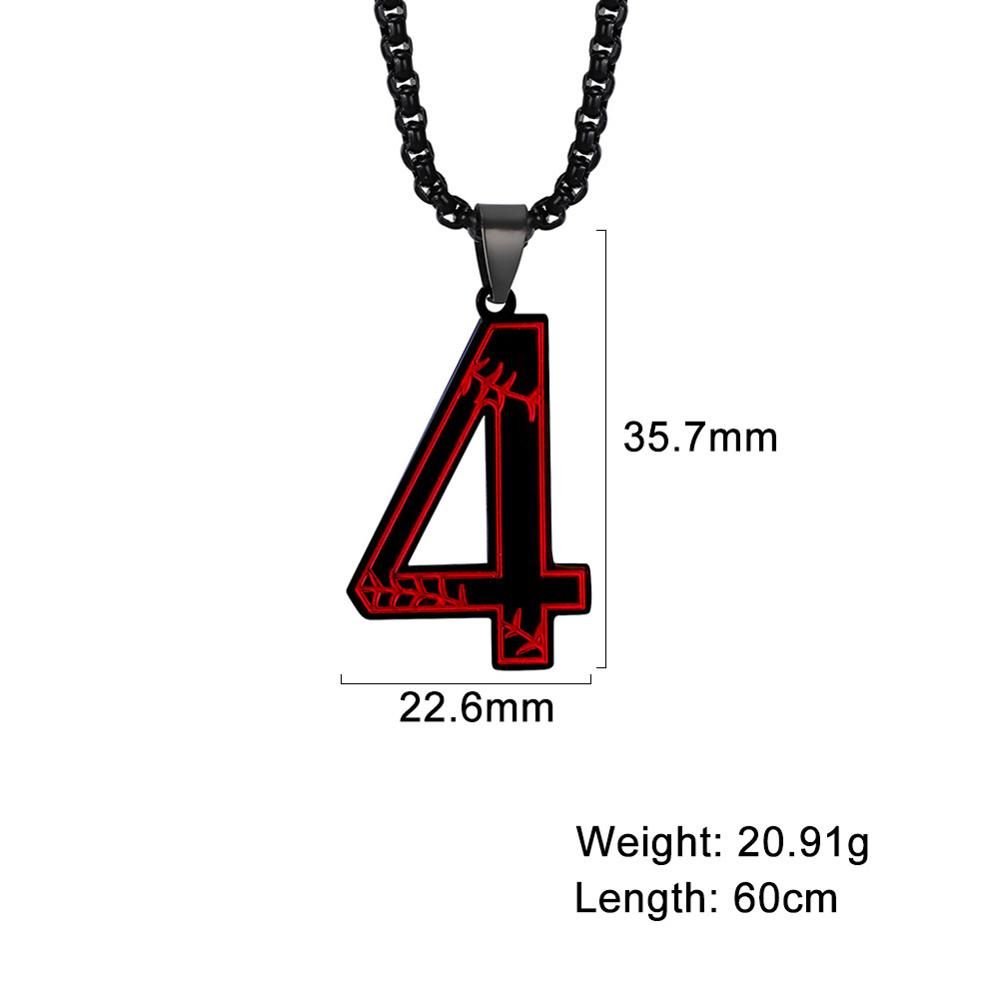 My Shape 0-9 Number Pendant Necklace for Men Boy Sport Basketball Figure Baseball Pattern Stainless Steel Necklaces Punk Jewelry