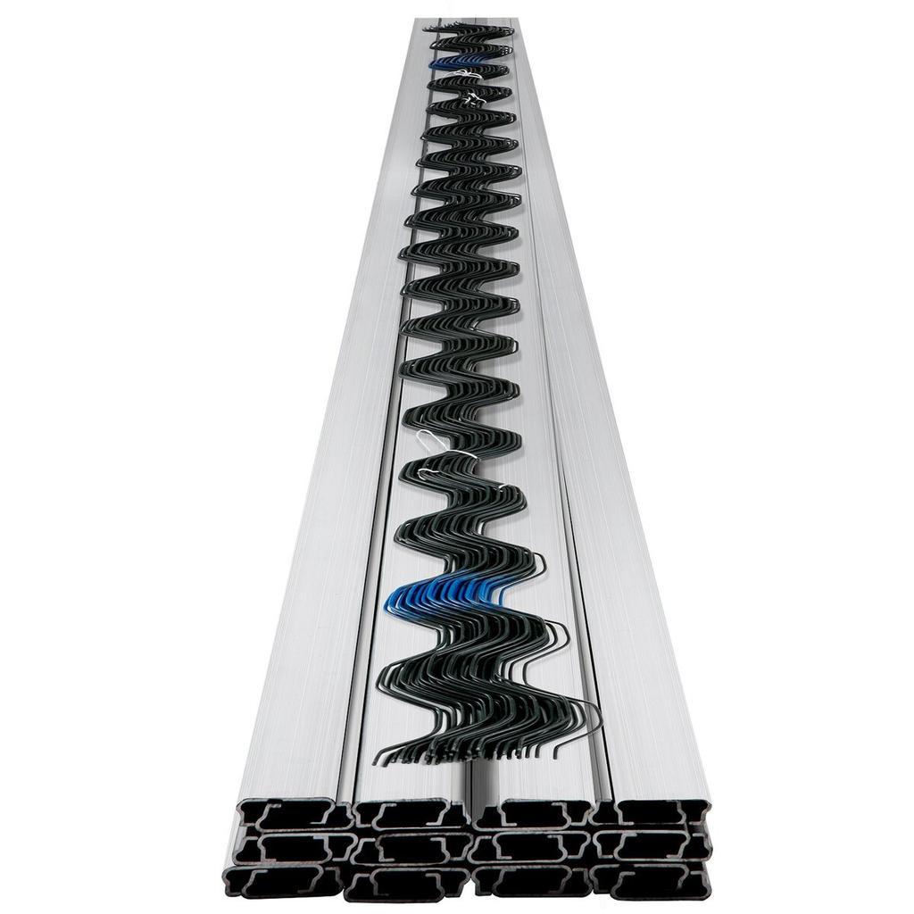 Spring Wire and Lock Channel, 6.56ft Spring Lock & U-Channel Bundle for Greenhouse, 40 Packs PE Coated Spring Wire & Aluminum Alloy Channel,Plastic