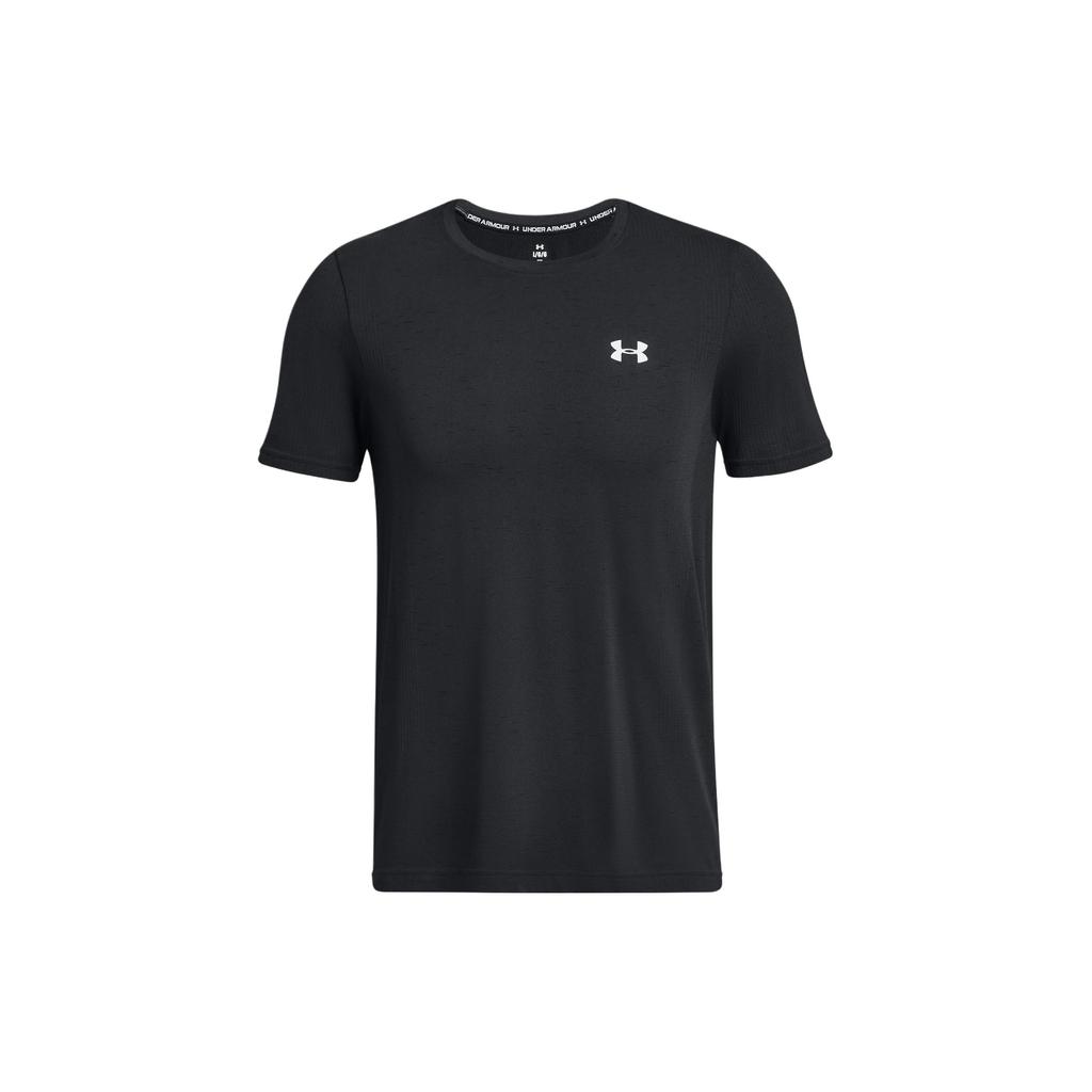 Under Armour UA Vanish Logo Print Crew Neck Short Sleeve T-Shirt Men Tops Black 1382801-001