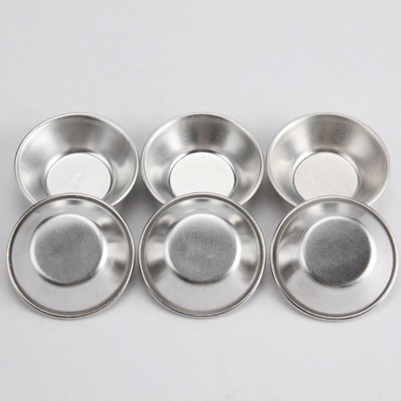 50pcs Practical Aluminum Tartlet Molds Aluminum Eggs Tart Molds Round Nonstick Bakewared For Pie And Dessert