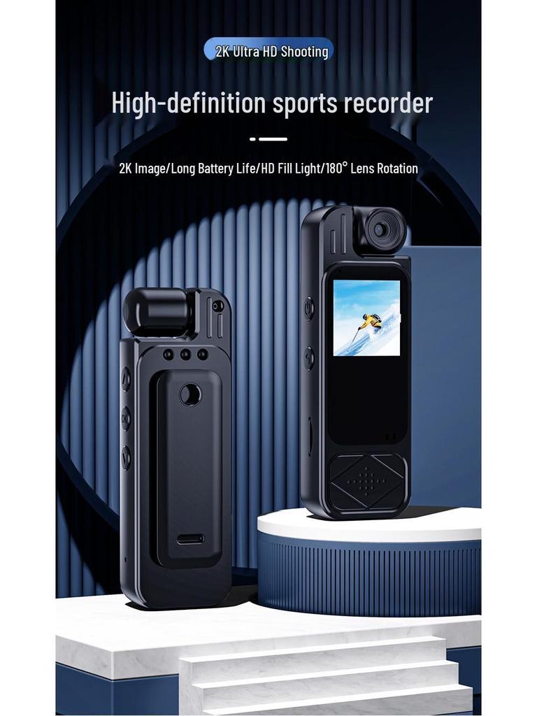 HD Infrared Pocket Camera: Action, Meeting & Law Enforcement Recorder with Screen & Back Clip